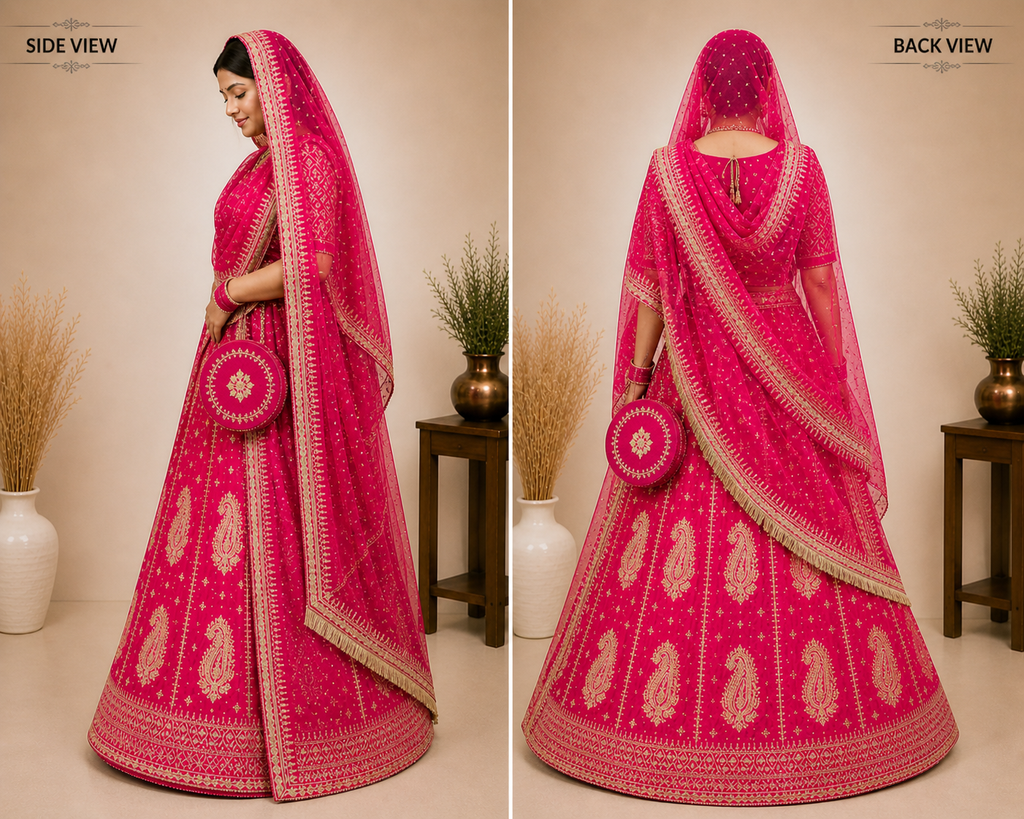 Rajrani Pink Rajputi Poshak Set for Women