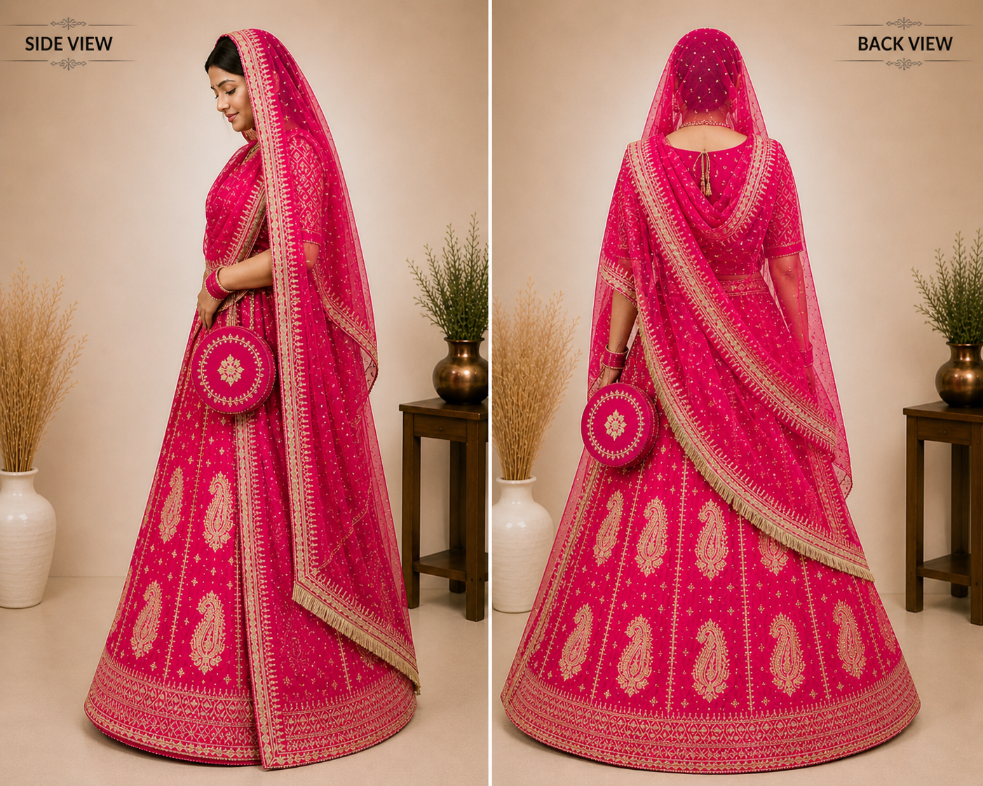 Rajrani Pink Rajputi Poshak Set for Women