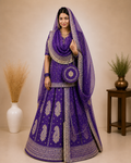 Rajrani Purple Rajputi Poshak Set for Women